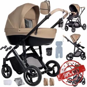 3 in 1 Travel Systems Baby Stroller with Carrycot