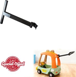 Back Saver Handle Extension Compatible with Little Tikes Cozy Coupe – Tall Parent Push Handle Add-On