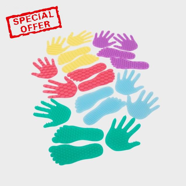 ickit SiliShapes hand & feet – tactile silicone shapes for movement