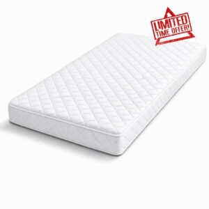 RAINBOW Crib Cot Bed Mattress Wedge with Super Soft Breathable Water Resistant Quilted Cover – Removable Washable Cover