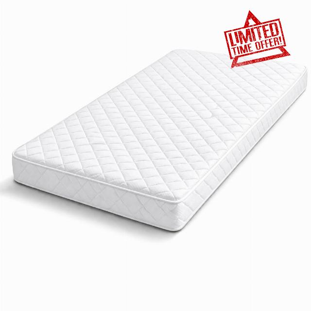 RAINBOW Crib Cot Bed Mattress Wedge with Super Soft Breathable Water Resistant Quilted Cover – Removable Washable Cover