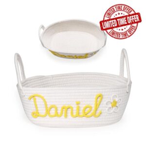 Personalised Rope Storage Basket with Name