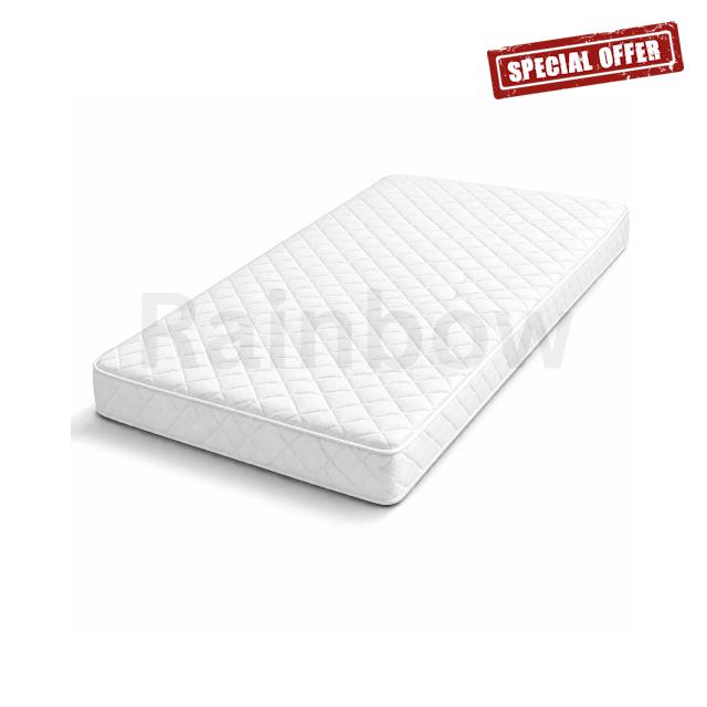 RAINBOW Extra Thick Foam Travel Cot Mattress with Washable Removable Zip Cover – Compatible with Graco