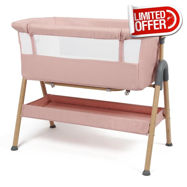 Puggle Dreamy Bedside Crib - Pink