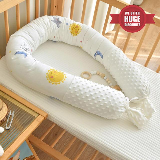 Cot Bed Rail for Baby Breathable Crib Cot Bed Guard Bed Rails Headboard Padded Baby Cot Side Cushions Breathable Cot Bed Bumper with Ties Safety Rail Cover