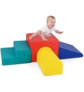 GYMAX Kids Climb and Crawl Play Equipment, 5-Piece Baby Soft Foam Blocks, Toddlers Lightweight Ac...