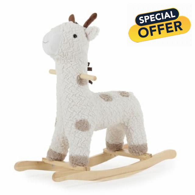 Puggle Plush Rocking Giraffe with Music - White (18 Months - 3 Years)