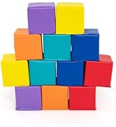 GYMAX Soft Play Equipment for Toddlers, 4 Pieces Kids Activity Set, Baby Soft Foam Blocks Interac...