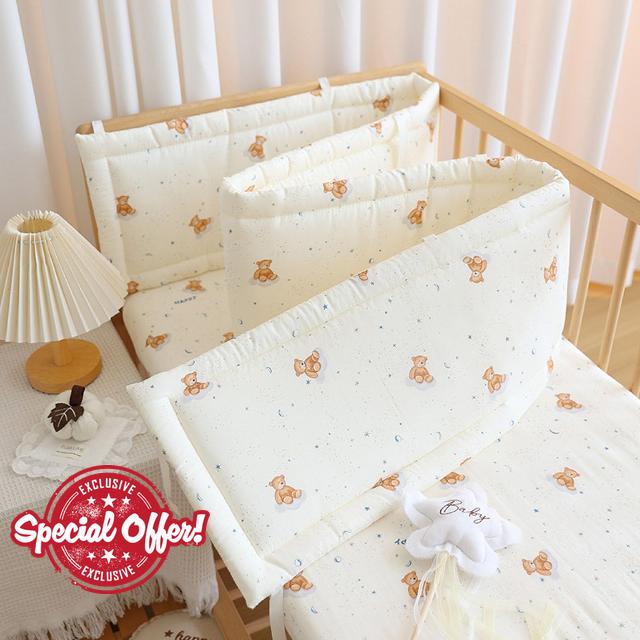 Breathable Cot Bumper & Toddler Bed Guard Set
