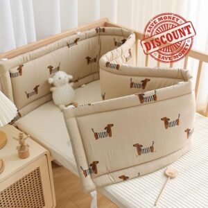 Breathable Cot Bumper & Toddler Bed Guard Set