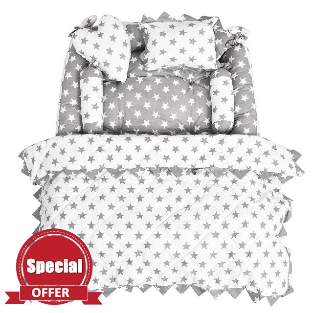 AD's Cuddle Premium Baby Nest Pod with Mosquito Net & Bedding Set