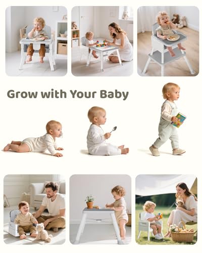 Multi-Use Adjustable Feeding Chair with Removable Tray
