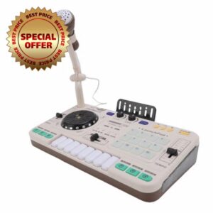 Topiky Toddlers DJ Mixer Toys with Microphone and Turntable – Interactive Musical Toy for Boys Girls with Bluetooth