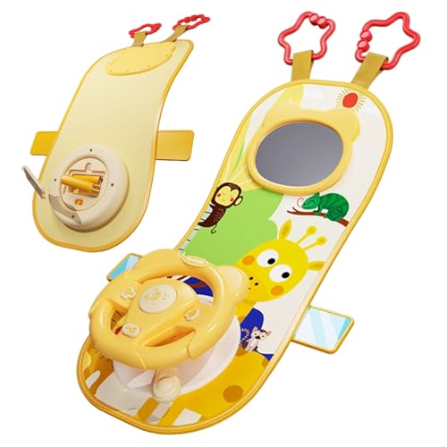 360° Rotation Baby Steering Wheel Toy with Mirror
