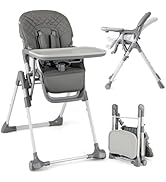 GYMAX 6 in 1 High Chairs, Convertible Baby Dining Highchair with Adjustable and Removable Tray & ...