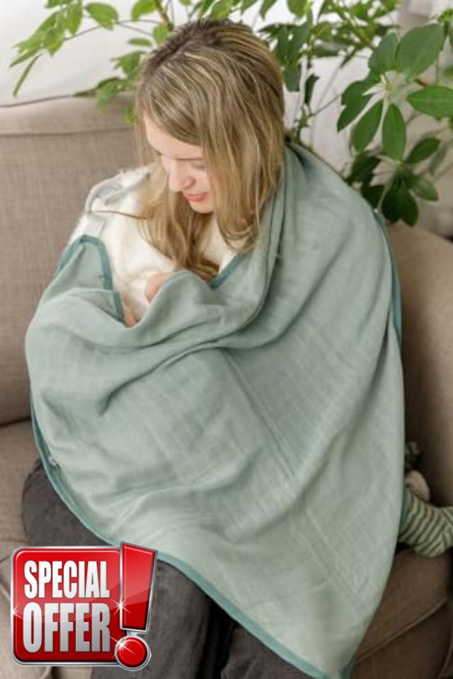 Cheeky Chompers 6-in-1 Baby Breastfeeding Cover | Breathable Soft Muslin | Nursing Cover