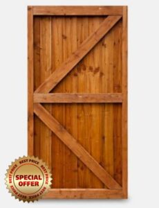 Super Heavy Duty Wooden Garden Gate Made to Measure – Pressure Treated Timber Featheredge Closeboard Pedestrian Gate (Height 177cm x Width 89cm)