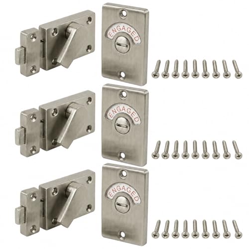 Vacant Engaged Bathroom Privacy Door Locks for Toilet Cubicle Doors