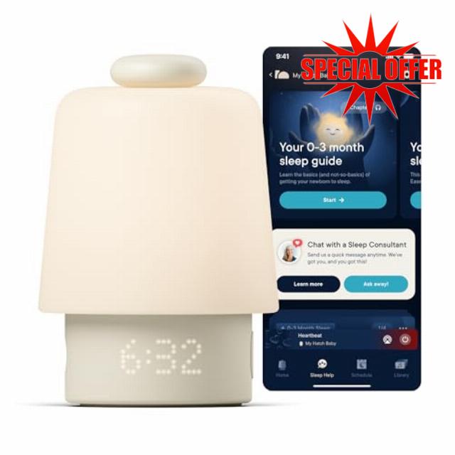 Hatch Baby Sound Machine & Night Light – Baby White Noise Machine and Light