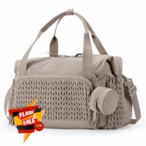 BRONG Baby Changing Bags Large Capacity Mommy Diaper Tote Maternity Bag Multi-Functional Baby Bags with Changing Mat Waterproof Nappy Pram Bag for Travel Beach