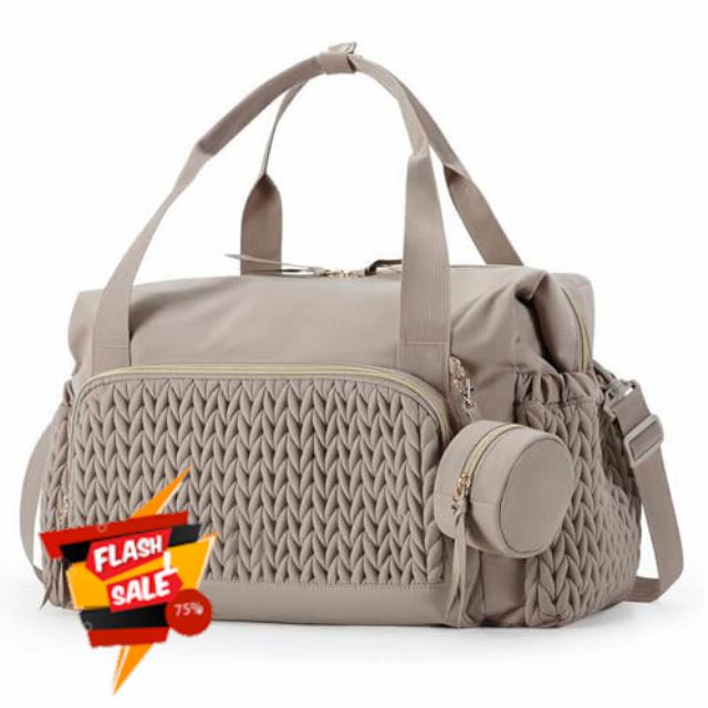 BRONG Baby Changing Bags Large Capacity Mommy Diaper Tote Maternity Bag Multi-Functional Baby Bags with Changing Mat Waterproof Nappy Pram Bag for Travel Beach