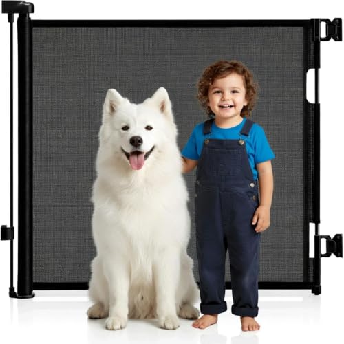 Doorways & Hallways | One-Hand Operation Indoor & Outdoor Child Safety Gate | Black