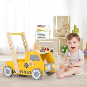 Toddler Learning Walker with Toy Tool Bench
