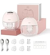 NCVI Electric Breast Pump 8128, Double Breast Milk Pump 4 Modes 9 Levels, Rechargeable Breastfeed...