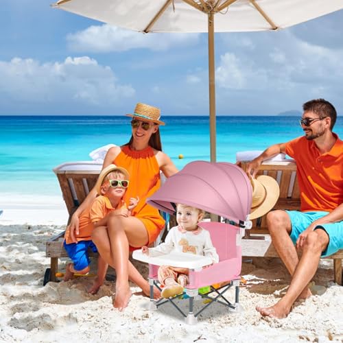 14.96x12.2x14.57 Inches Portable High Chair Feeding Sea