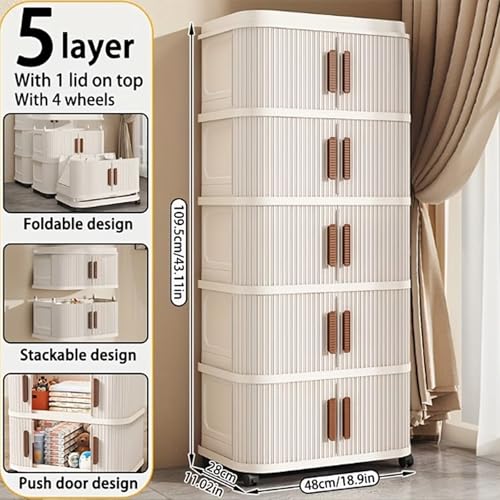 Nursery - Collapsible Storage Cabinet with Magnetic Doors