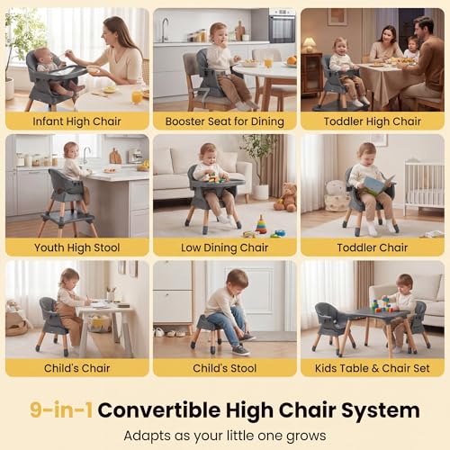 Infant Highchairs with Solid Wood Legs