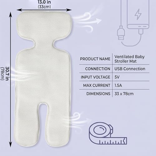 3 Speeds Rechargeable Mat Liner for Toddler Summer Essentials