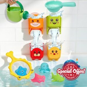 Bath Toys for 1-3 Year Old: Baby Bath Toys 12+ Months - Baby Bath Toy for Boys Girls Gifts - Mould Free Water Play Swimming Pool Toys