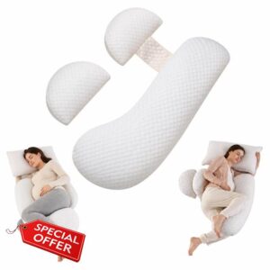 Babybub - Babybub Pregnancy Pillow Baby Bub Maternity Pillow Adjustable Side Sleeper Cushion for Bump Hip and Back Support at Home (Gold)