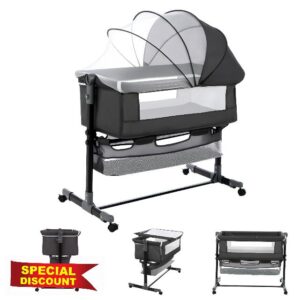 Youyijia 5-in-1 Baby Bedside Crib