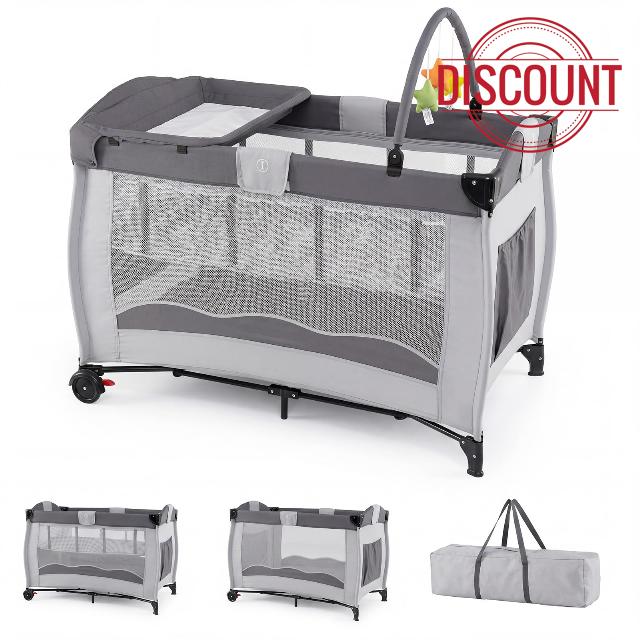 COSTWAY 4 in 1 Travel Cot