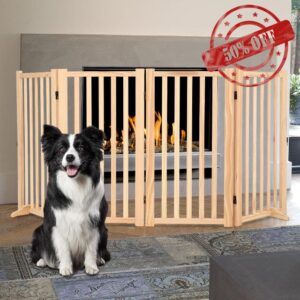 Freestanding Wooden Dog Gate
