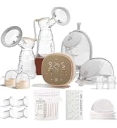 NCVI 2-in-1 Electric Breast Pump with Wearable Cups, Micro-Vibration Hands Free Pumps with Hospit...
