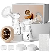 NCVI Double Electric Breast Pump 8782, Portable Anti-Backflow, with 4 Size Flanges, 4 Modes & 9 L...