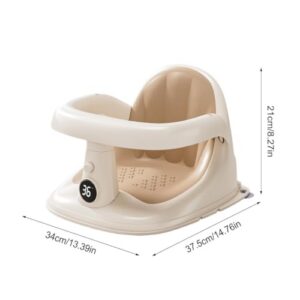 Suction Cups and Thermometer | With Water Temp Gauge Kids Bath Chair for 6-24 Months Boys Girls Young Children Home Hotel Bathroom
