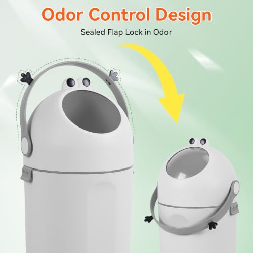 Locking Waste Bin Holds Up to 16 Nappies for Nursery Bathroom Bedroom Home and Office