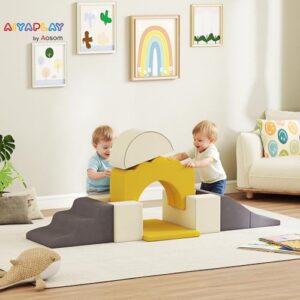 7 Piece Foam Climbing Blocks with Detachable Cover