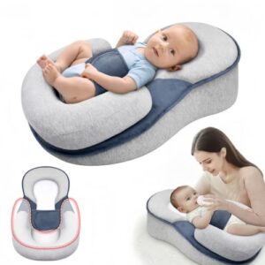 2026 New Baby Bed Acid Reflux with Strap for Comfortable Play & Feeding Support Large Version (65 * 30 * 40Cm)