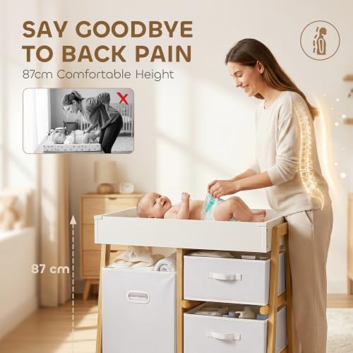 Infant Care Station with Waterproof Pad for Bedroom Nursery