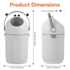 Press-and-Lift Handle Nappy Disposal Bin