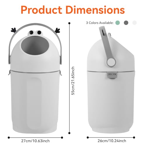 Press-and-Lift Handle Nappy Disposal Bin