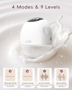 Wearable Electric Breast Pump 4 Mode 9 Levels | 380mmHg Powerful Suction & Ultra Quiet