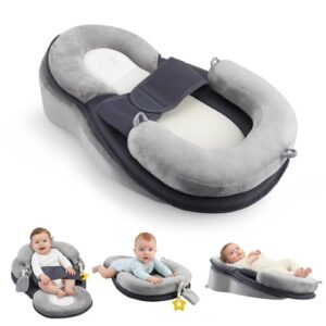 Baby Feeding Pillow with Adjustable Safety Strap for Bottle Feeding and Reducing Spit-Up
