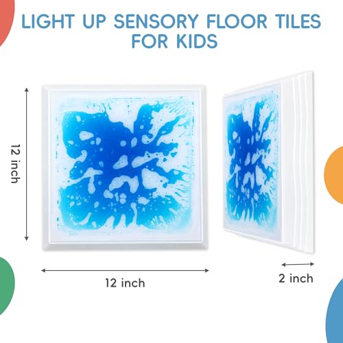 12" Sensory Mats with Sound & Touch-Activated 7-Color Changing LEDs