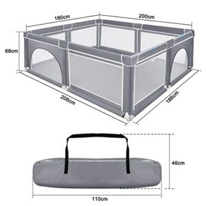 Foam Protection & 2 Pull Rings Portable Large Activity Centre Play Yard for Indoor and Outdoor Use